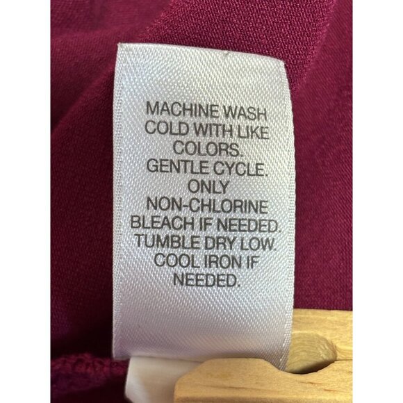 J. Jill Wearever Collection Womens XS Claret Burgundy Pleated Front A-Line Dress - Picture 5 of 9